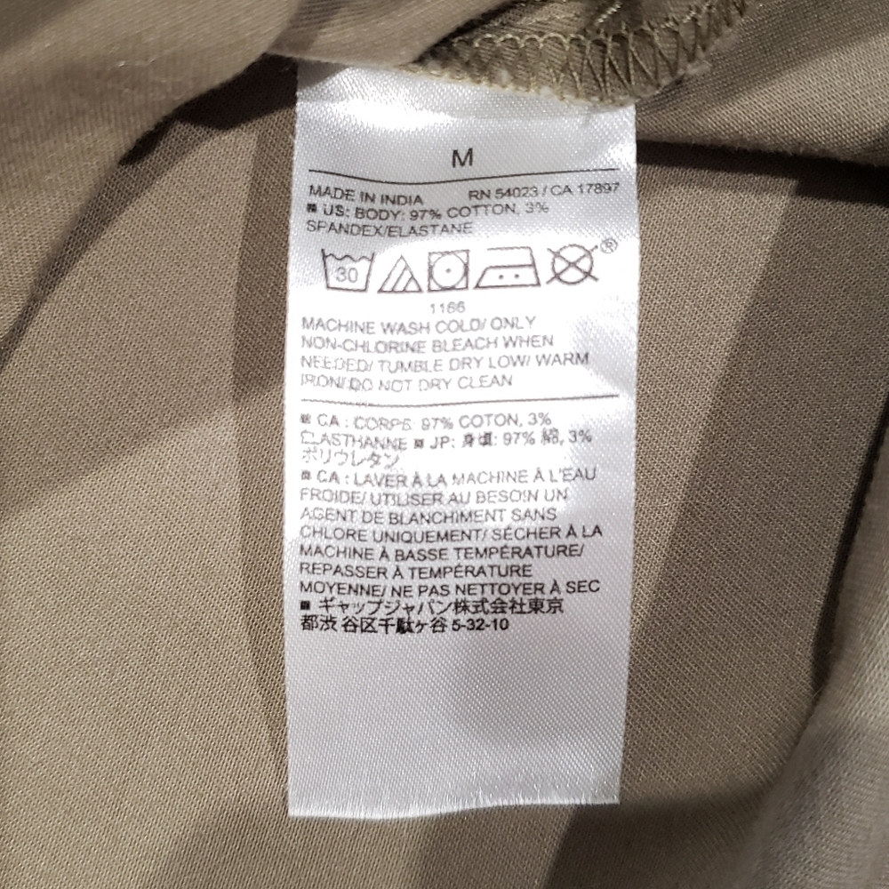 BANANA REPUBLIC Safari Green Boxy Cotton Button Down Short Sleeve Shirt Size M - Picture 7 of 10